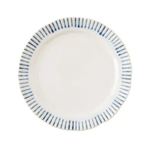 Juliska  Sitio Stripe Indigo Dessert/Salad Plate