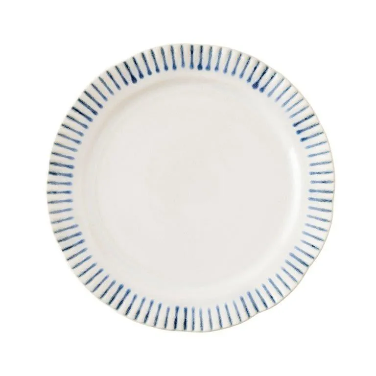 Juliska  Sitio Stripe Indigo Dessert/Salad Plate