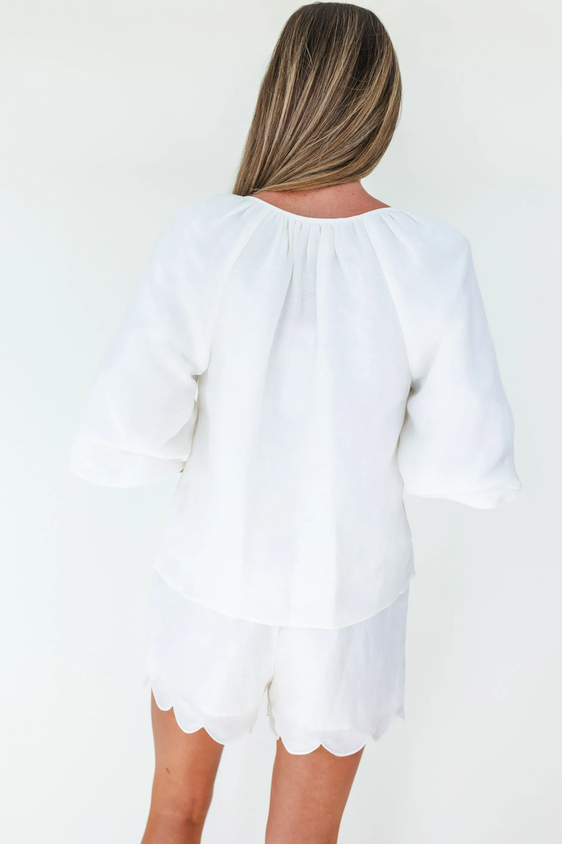 Kate Short in Star White by Mary George