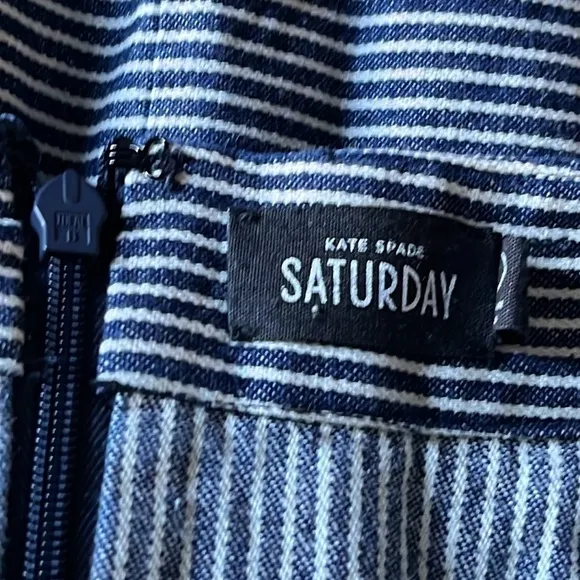 Kate Spade Saturday striped skirt blue &amp; white sz 4