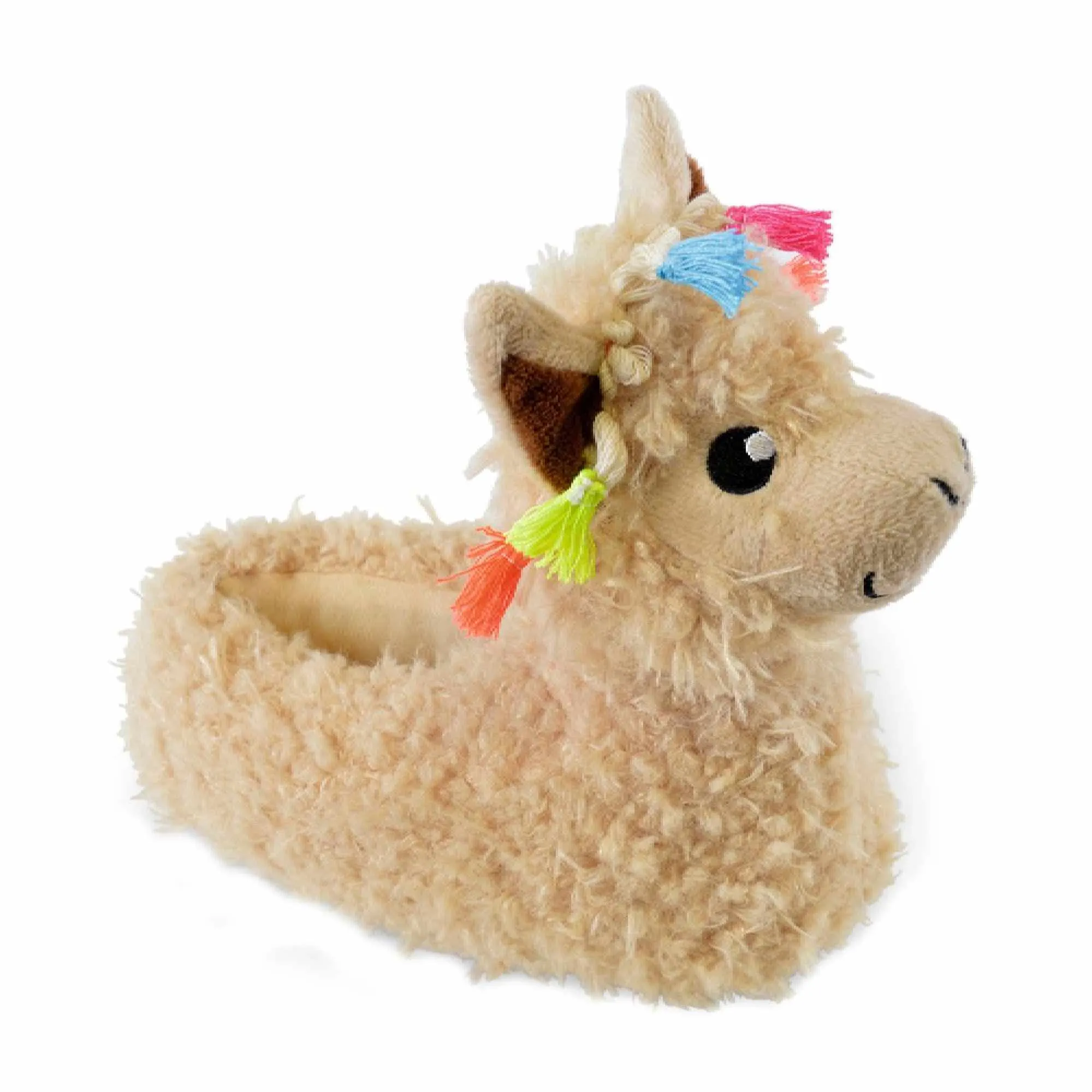 Kids Soft Plush 3D Llama Head Slippers