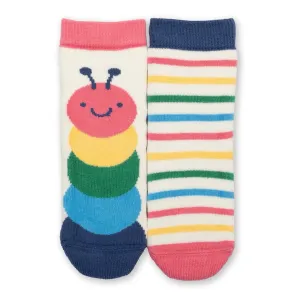 Kite 2 Pack Grippy Socks 4249 Pink Caterpillar
