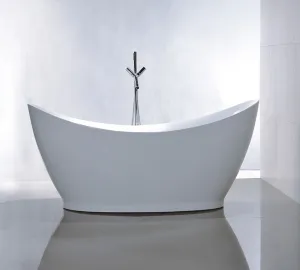 Legion Furniture 67.3" White Acrylic Tub - No Faucet White