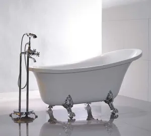 Legion Furniture 69" White Acrylic Tub - No Faucet White