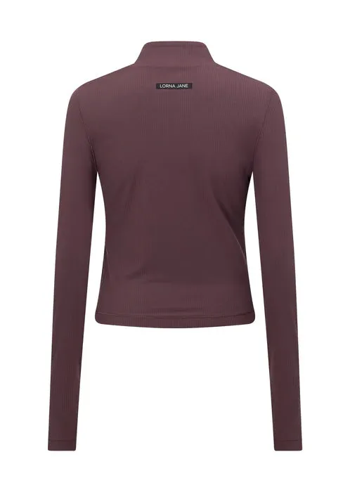 Lorna Jane All Star Active Rib Zip Through Jacket - Amethyst Shadow