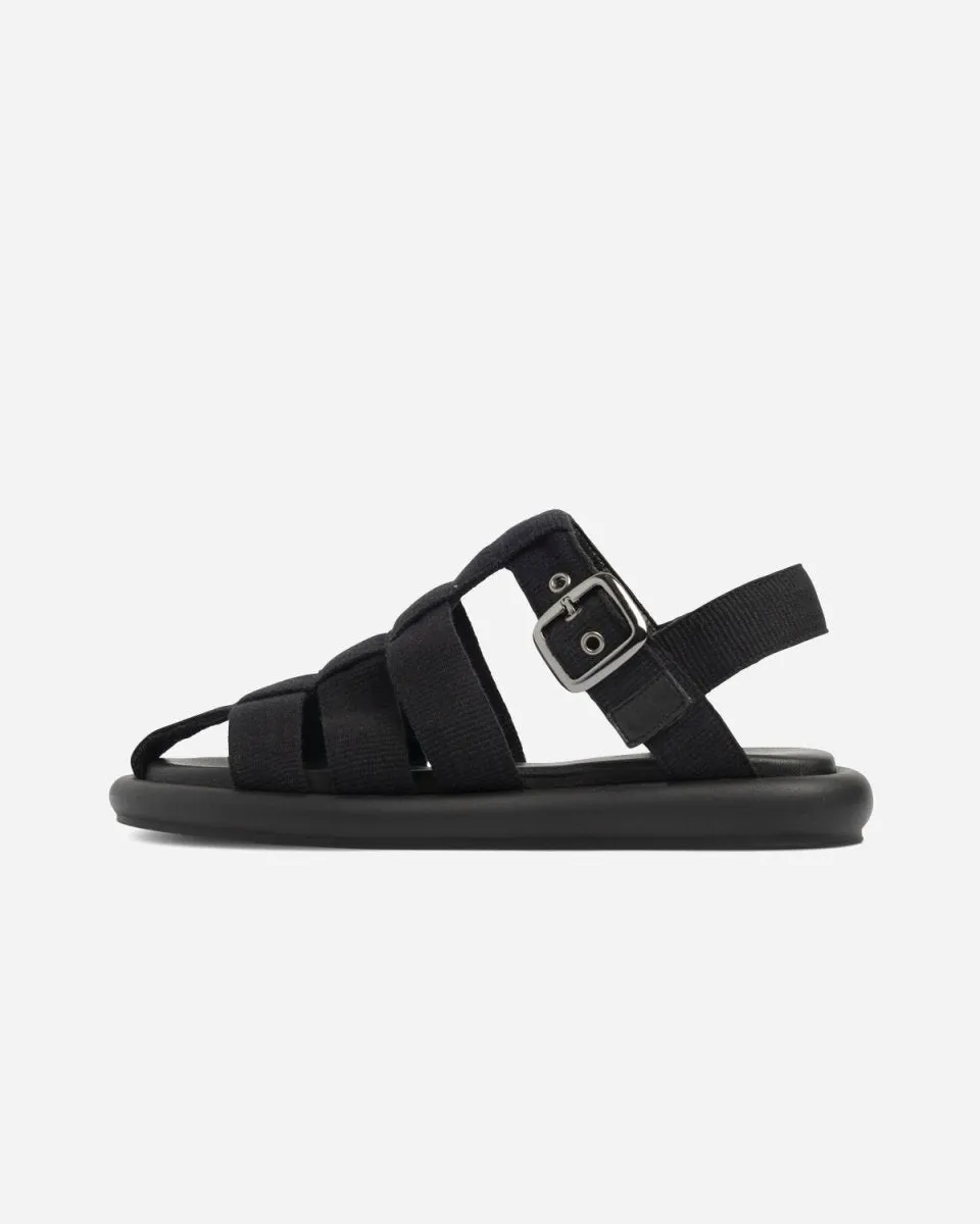 Luna Sandal - Black Nylon