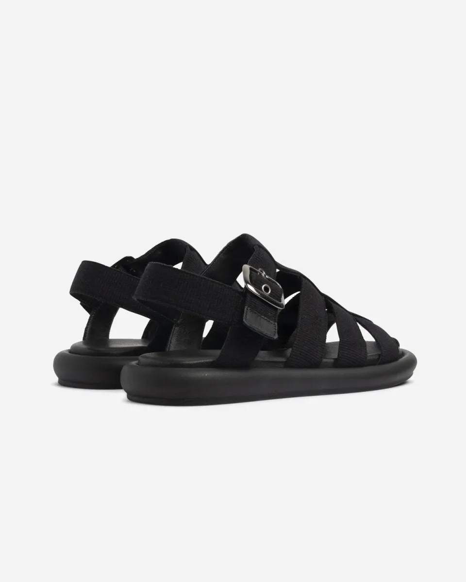 Luna Sandal - Black Nylon