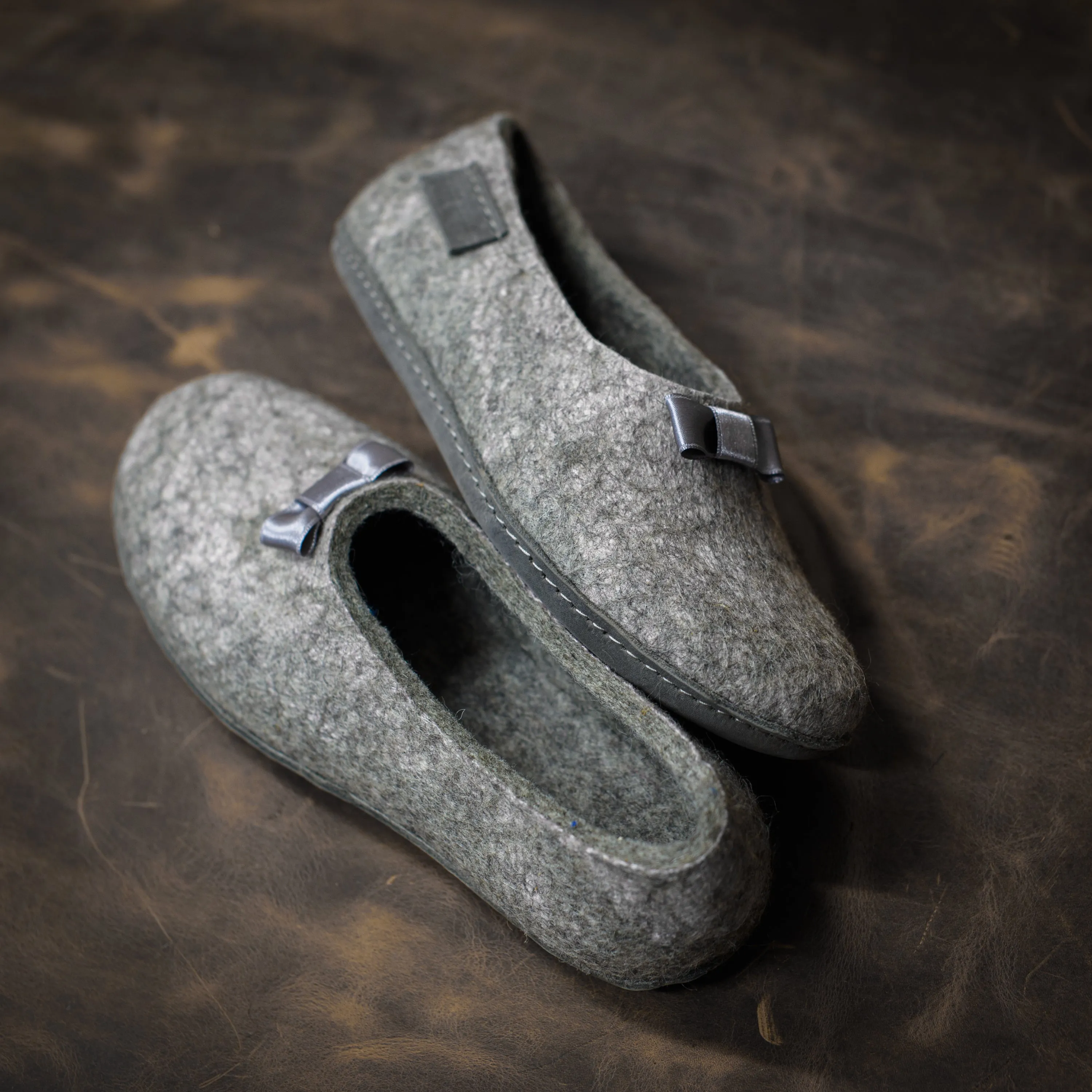 MARGOT - Silver Grey - Customisable ballerinas slippers