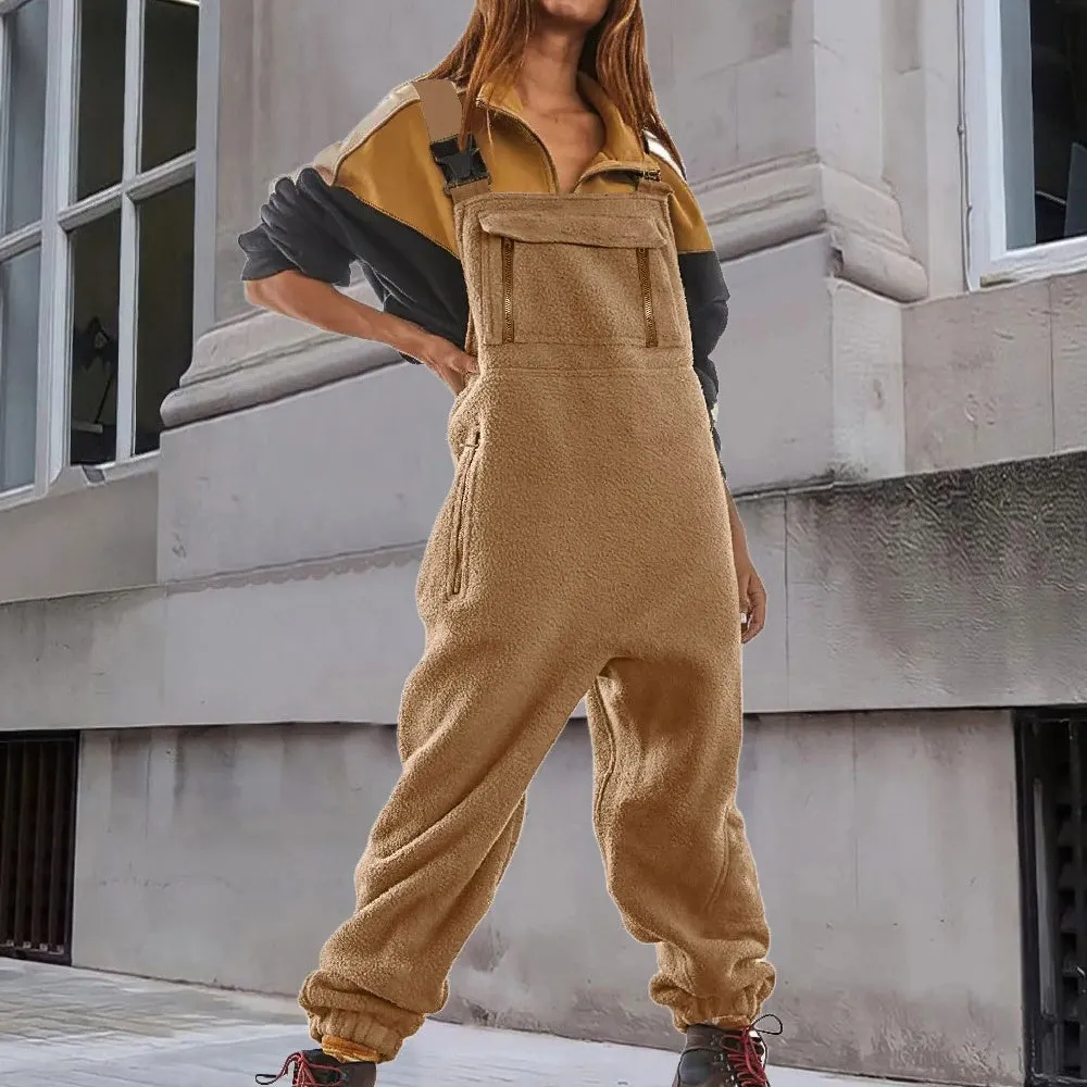 Mary | Adjustable Corduroy Fleece Jumpsuit