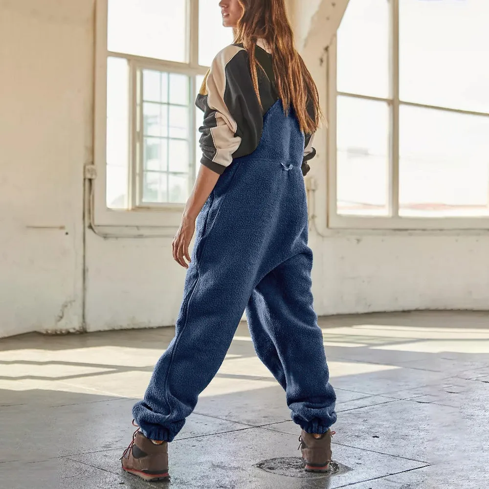 Mary | Adjustable Corduroy Fleece Jumpsuit