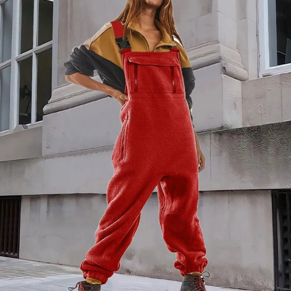 Mary | Adjustable Corduroy Fleece Jumpsuit