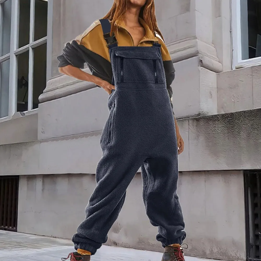 Mary | Adjustable Corduroy Fleece Jumpsuit