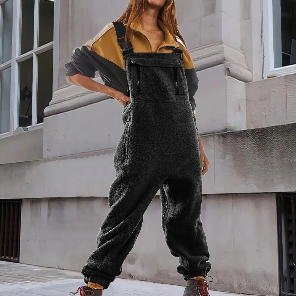 Mary | Adjustable Corduroy Fleece Jumpsuit