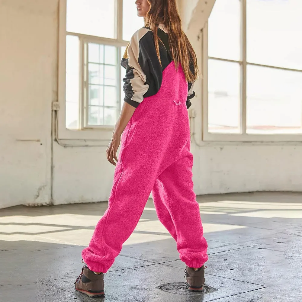 Mary | Adjustable Corduroy Fleece Jumpsuit
