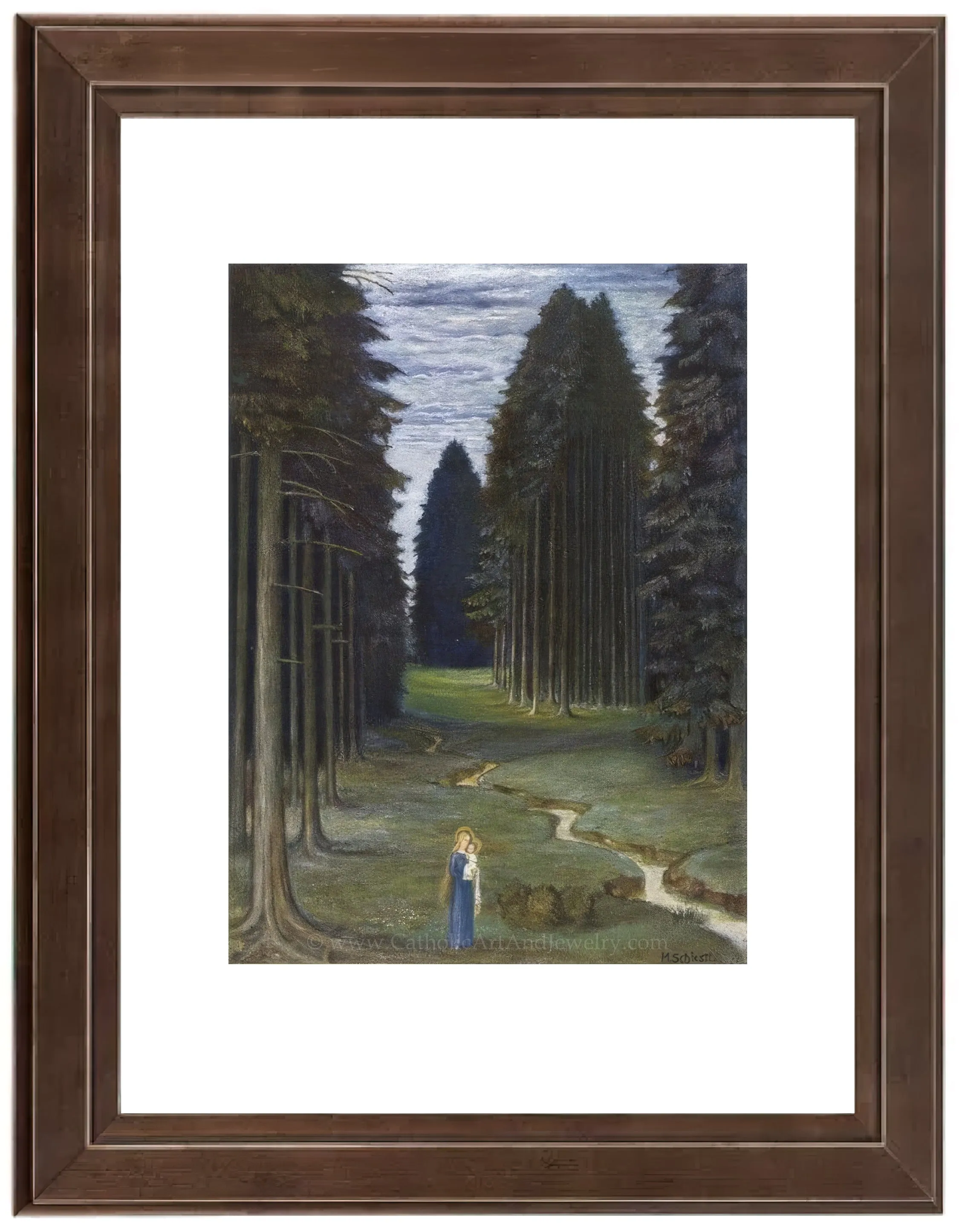 Mary and Jesus in the Big Woods – "The Forests Rustle Quietly" – Matthäus Schiestl – Catholic Art Print – Archival Quality