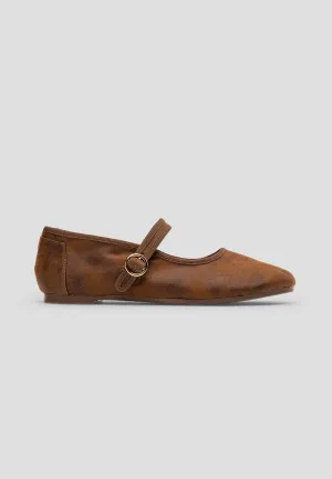 MARY JANE MICROFIBER NAPA CAMEL