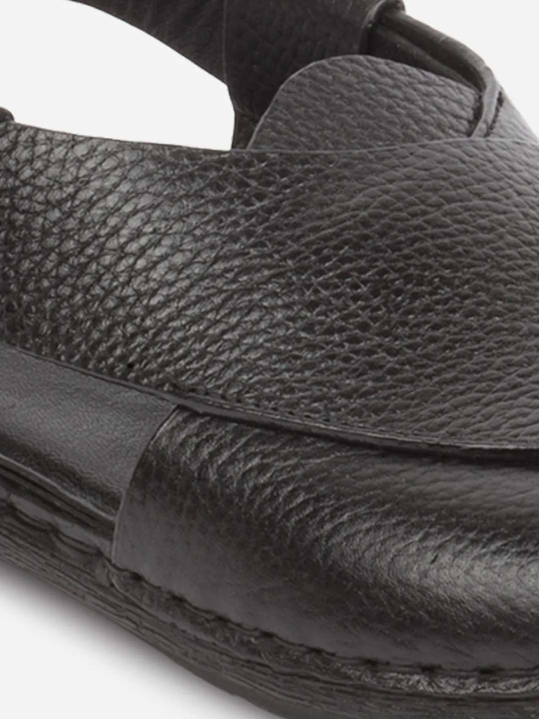 Men's Black Comfort-fit Smart Casual Sandal (ID4235)
