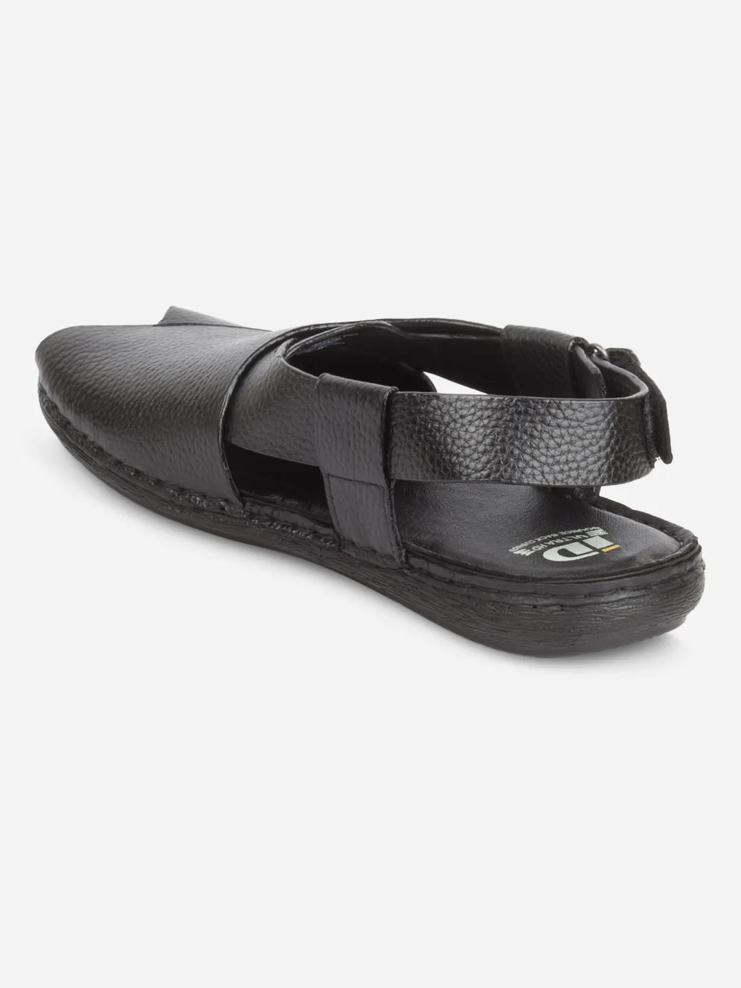 Men's Black Comfort-fit Smart Casual Sandal (ID4235)