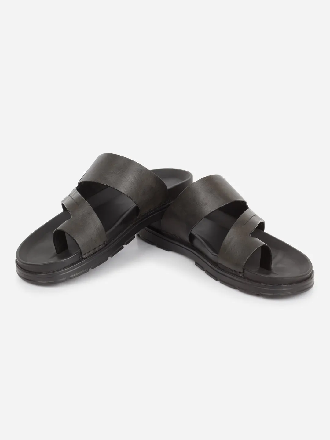 Men's Black Sandal (ID4246)