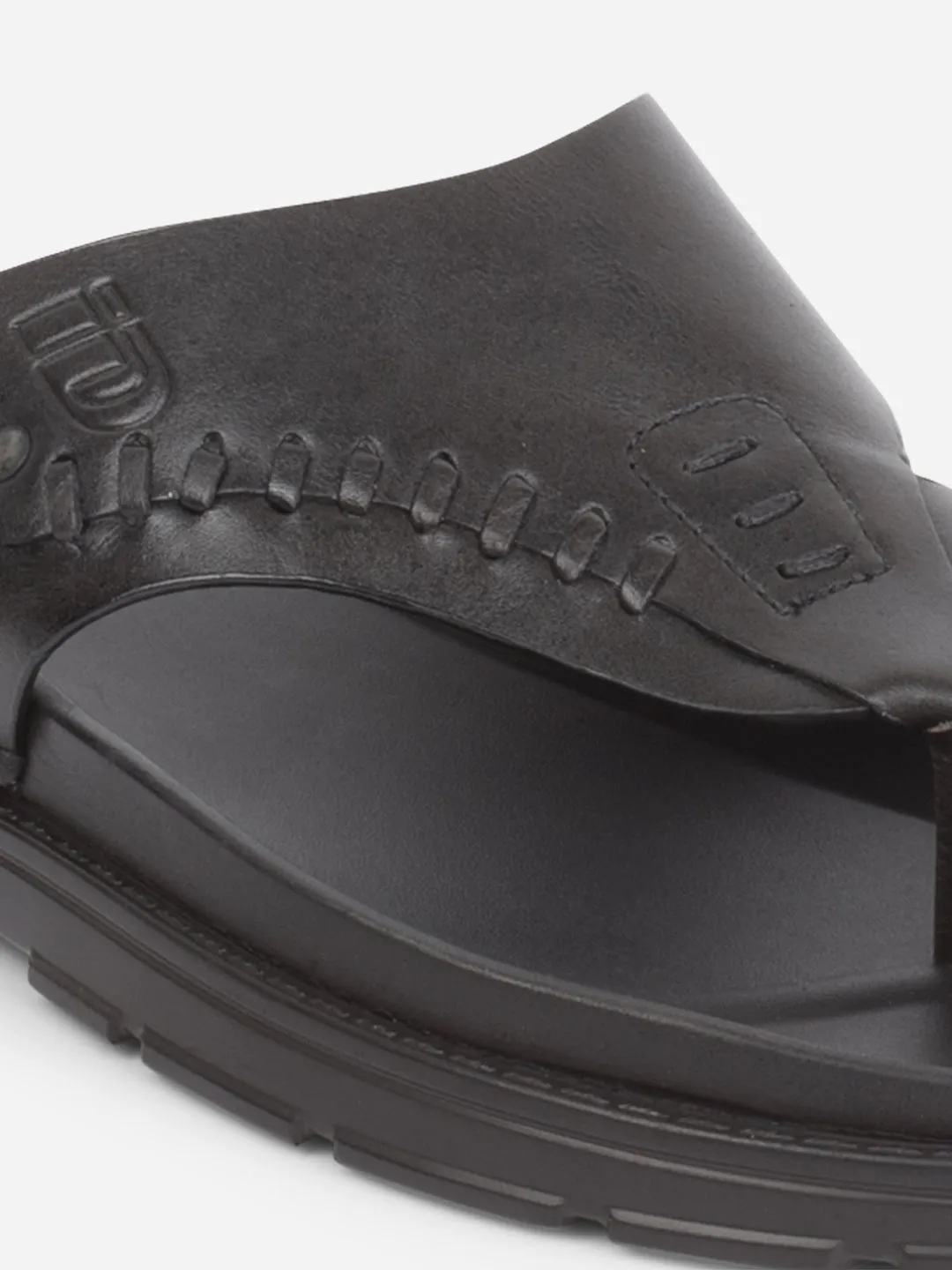 Men's Black Smart Casual Thong Sandal (ID4245)