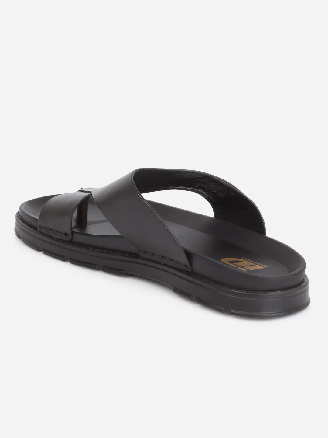 Men's Black Smart Casual Thong Sandal (ID4245)