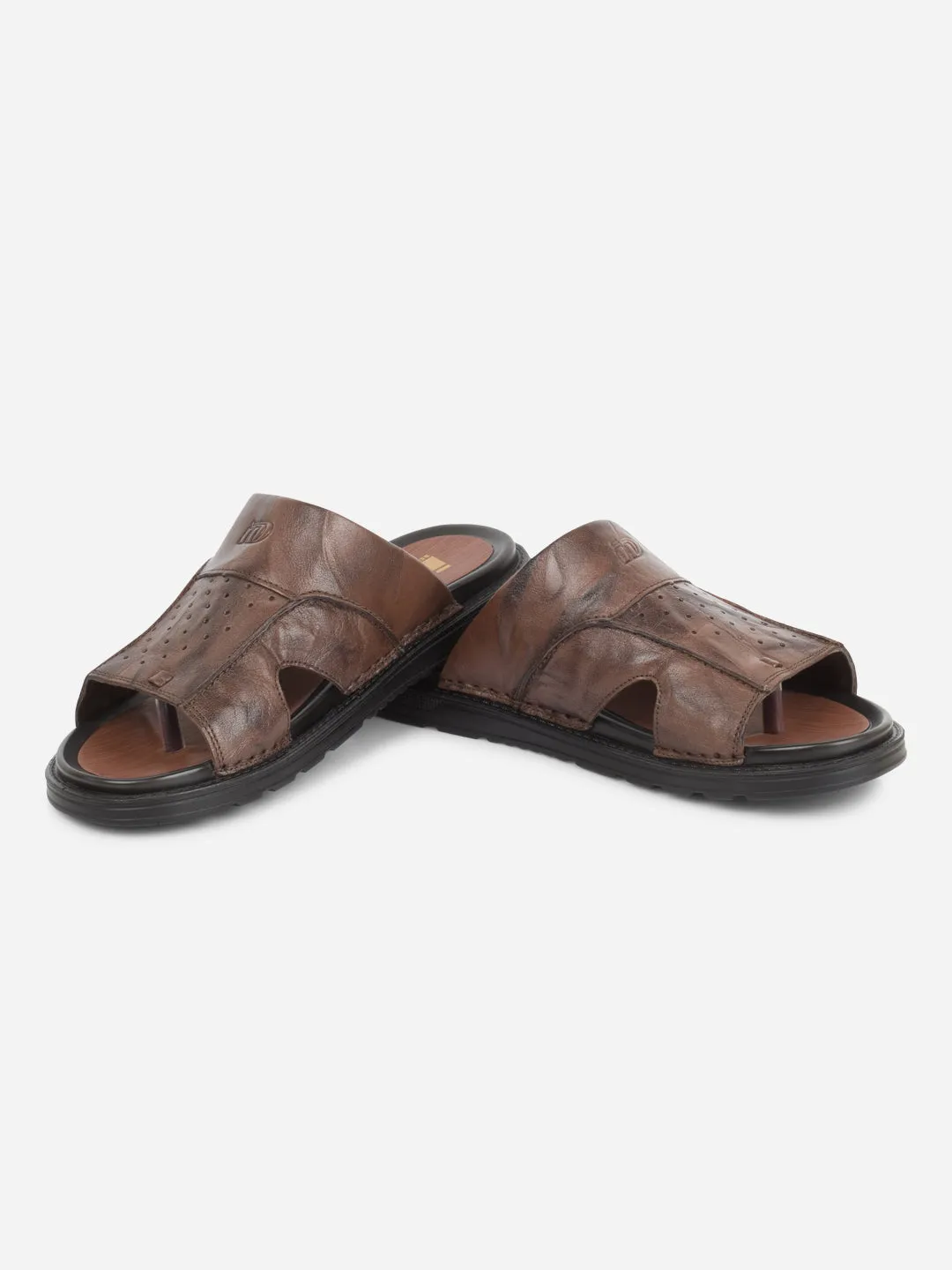 Men's Brown Slip On Sandal (ID4243)