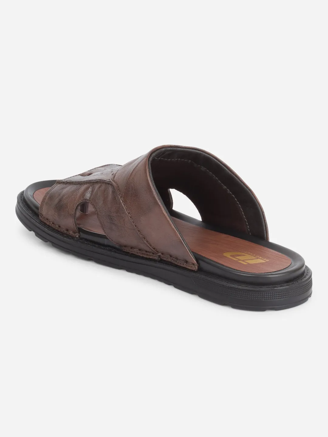 Men's Brown Slip On Sandal (ID4243)