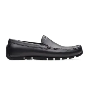 Mens - Oswick Plain Black Leather