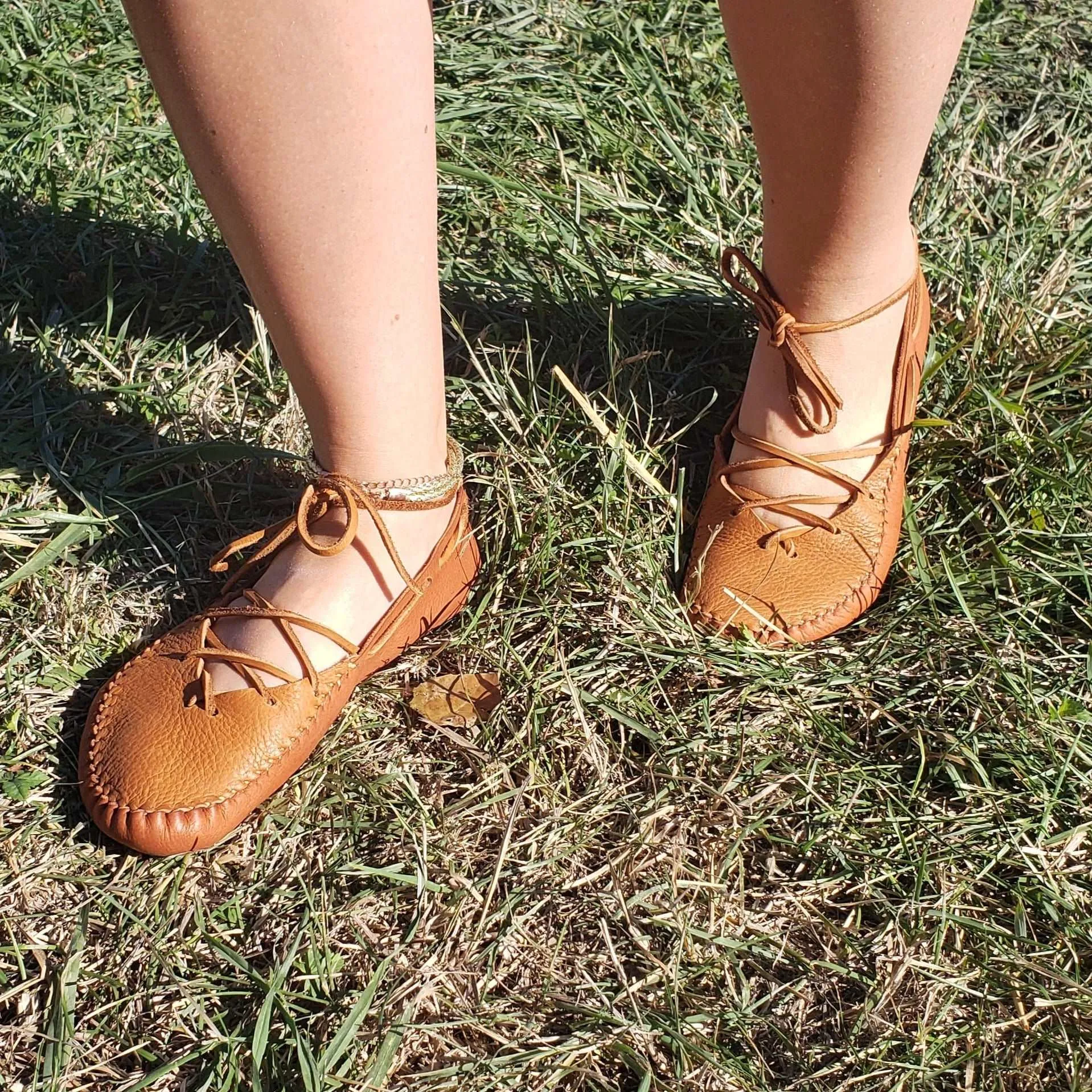 Moccasins For Big Kids and Teenagers, with Laces / Custom-Made
