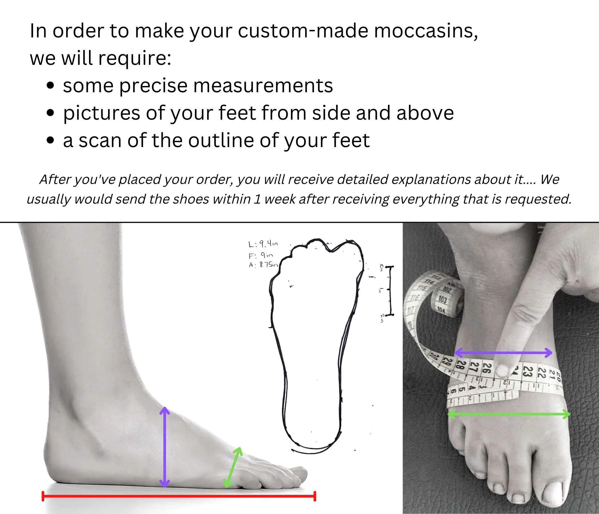 Moccasins For Big Kids and Teenagers, with Laces / Custom-Made