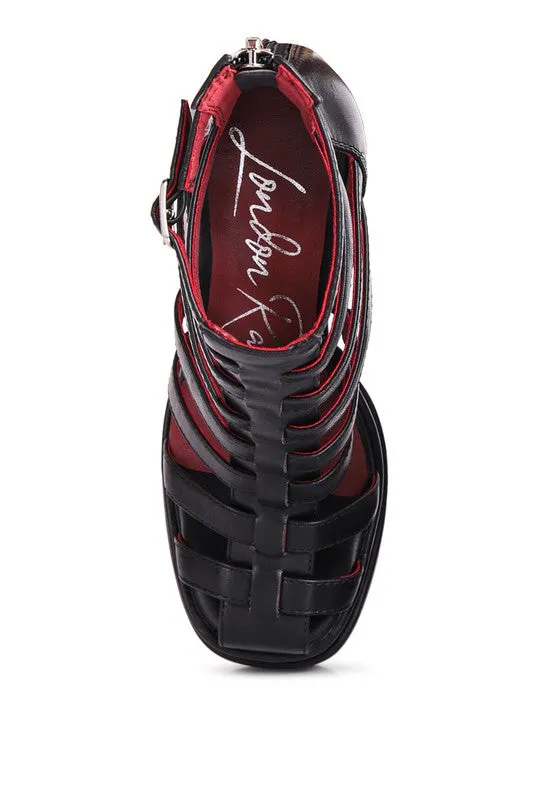 Rielle High Platfrom Cage Bootie Sandal For Women