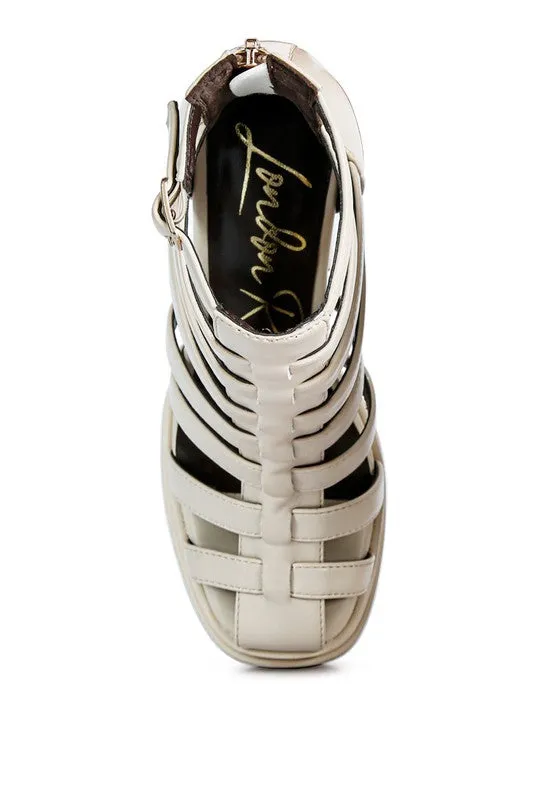 Rielle High Platfrom Cage Bootie Sandal For Women