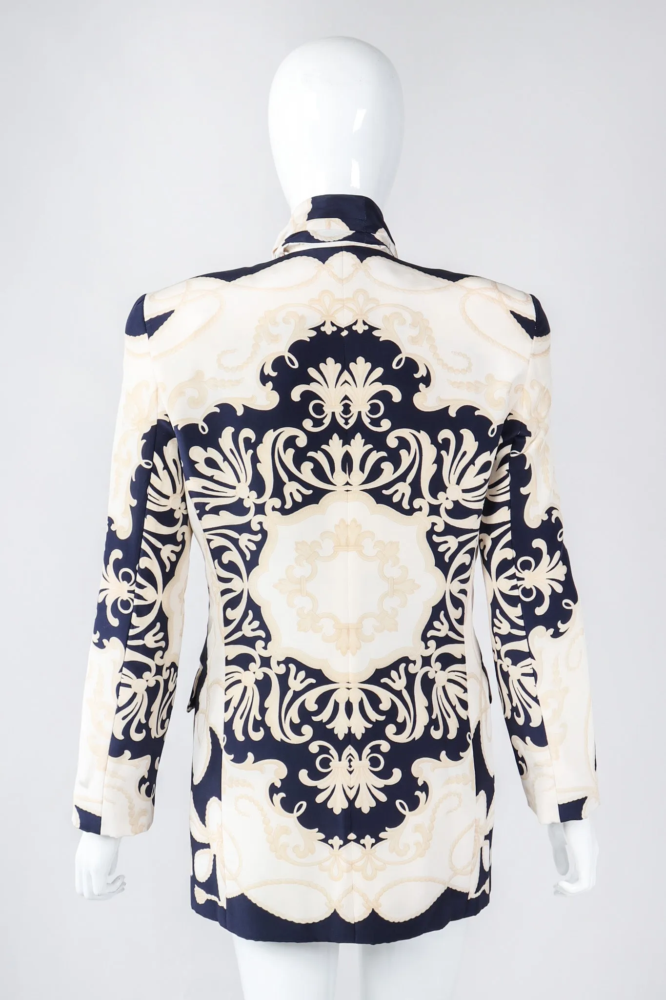 Rope Print Silk Jacket & Blouse Set