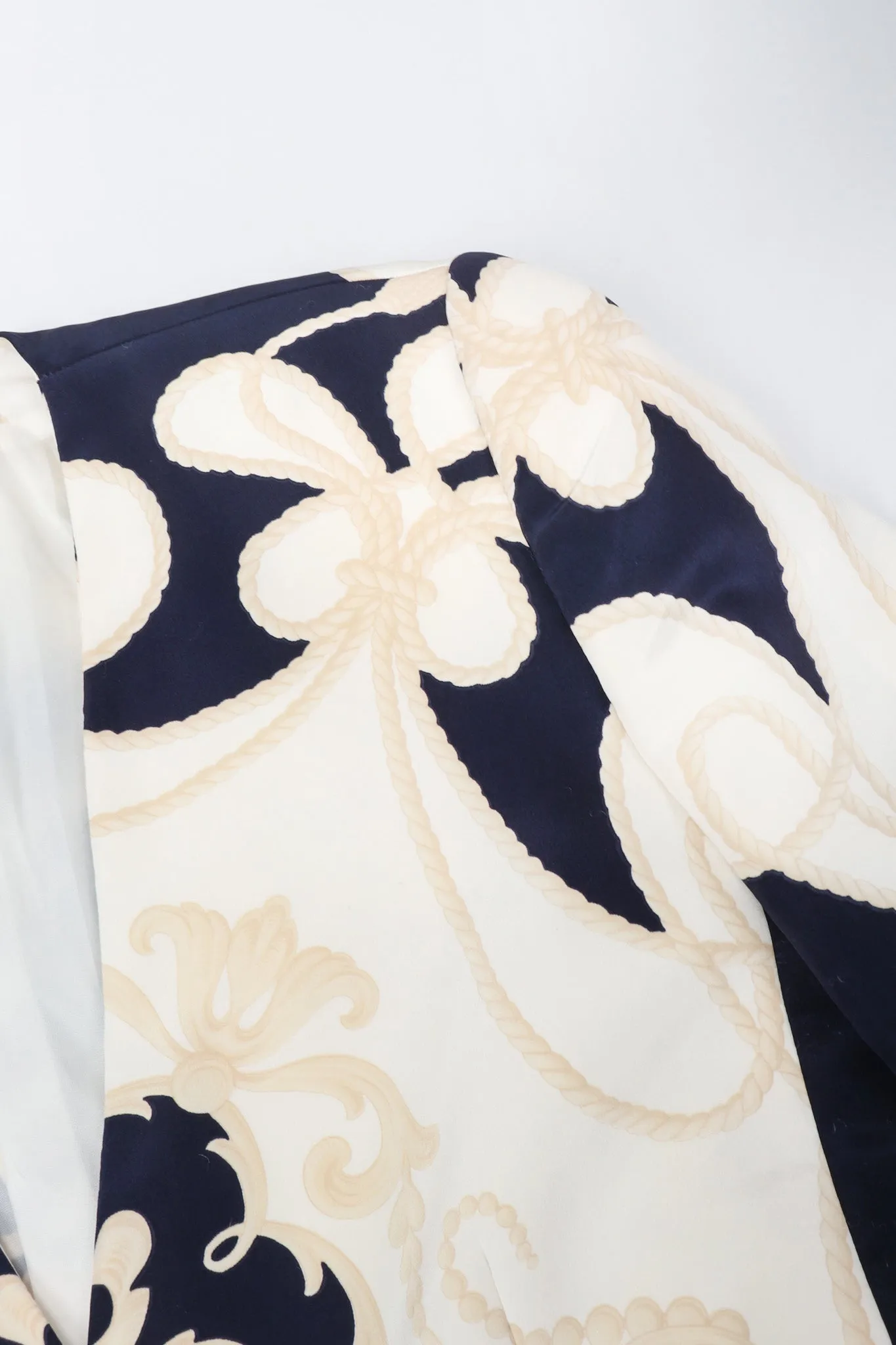 Rope Print Silk Jacket & Blouse Set
