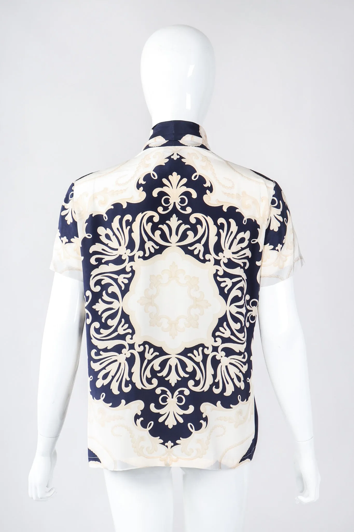 Rope Print Silk Jacket & Blouse Set