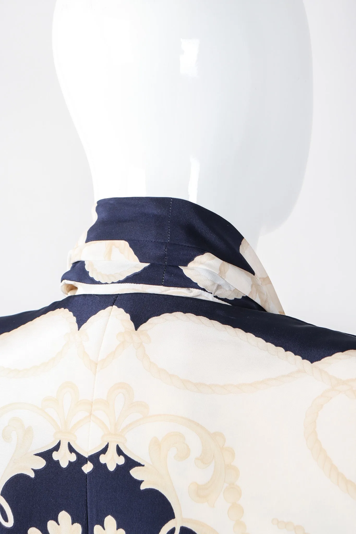 Rope Print Silk Jacket & Blouse Set