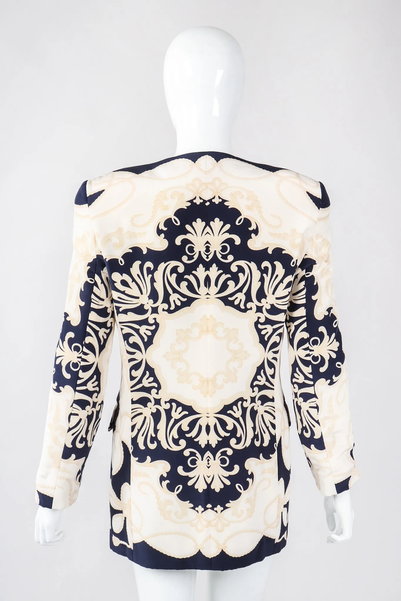 Rope Print Silk Jacket & Blouse Set