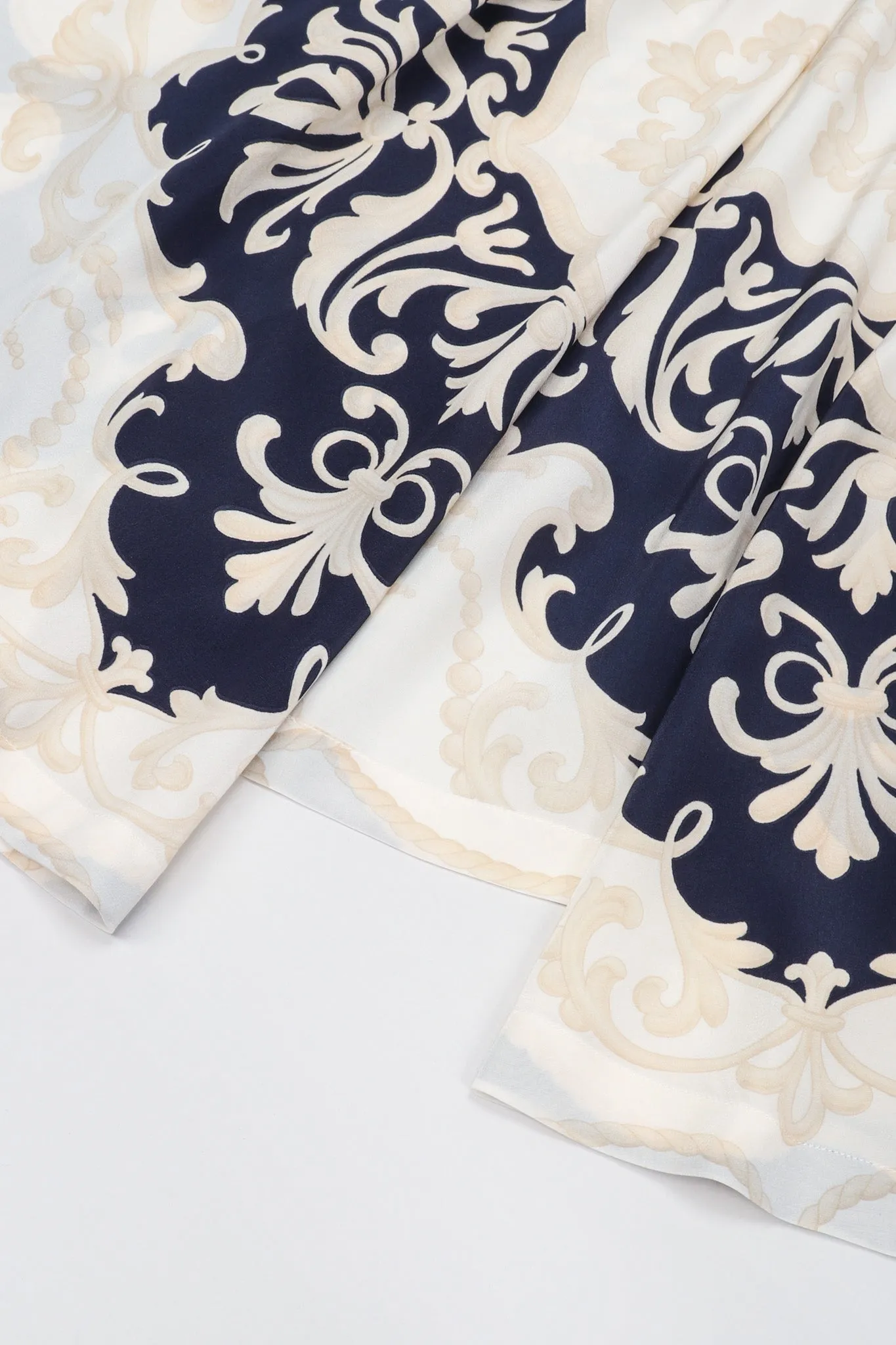 Rope Print Silk Jacket & Blouse Set