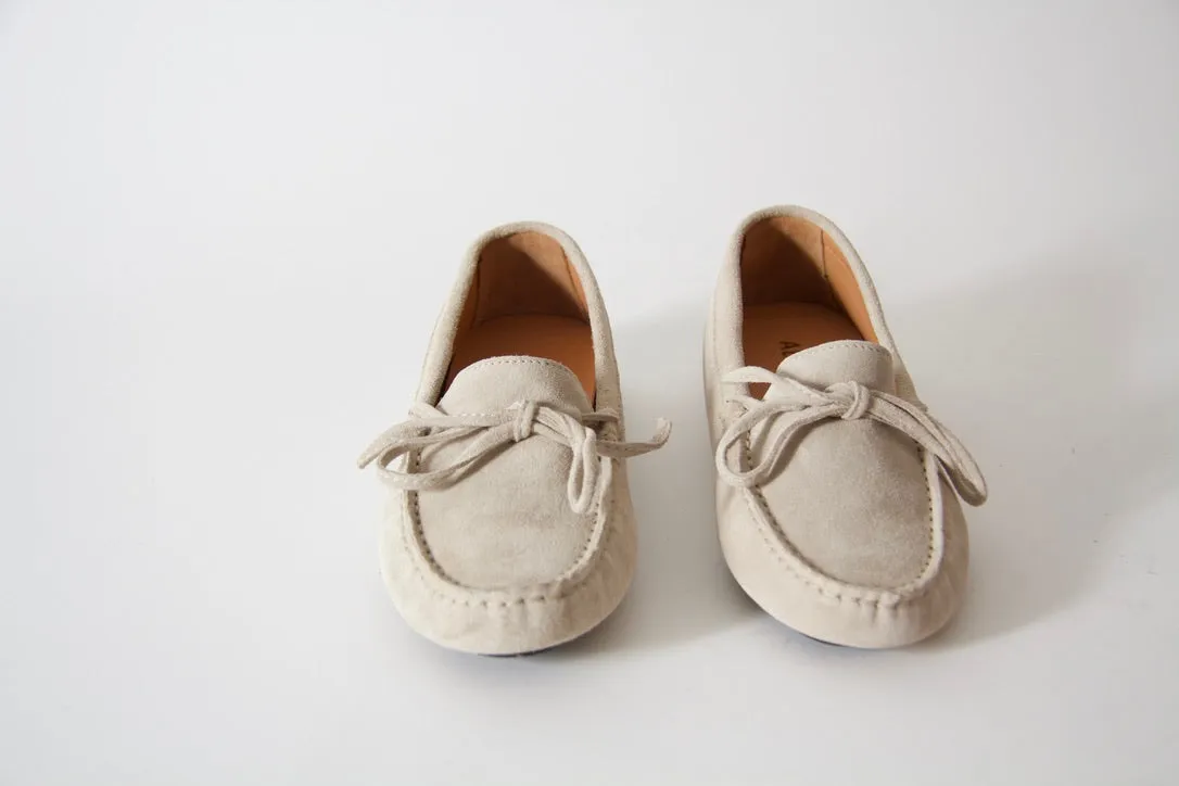 Rosalie Beige Suede Moccasin