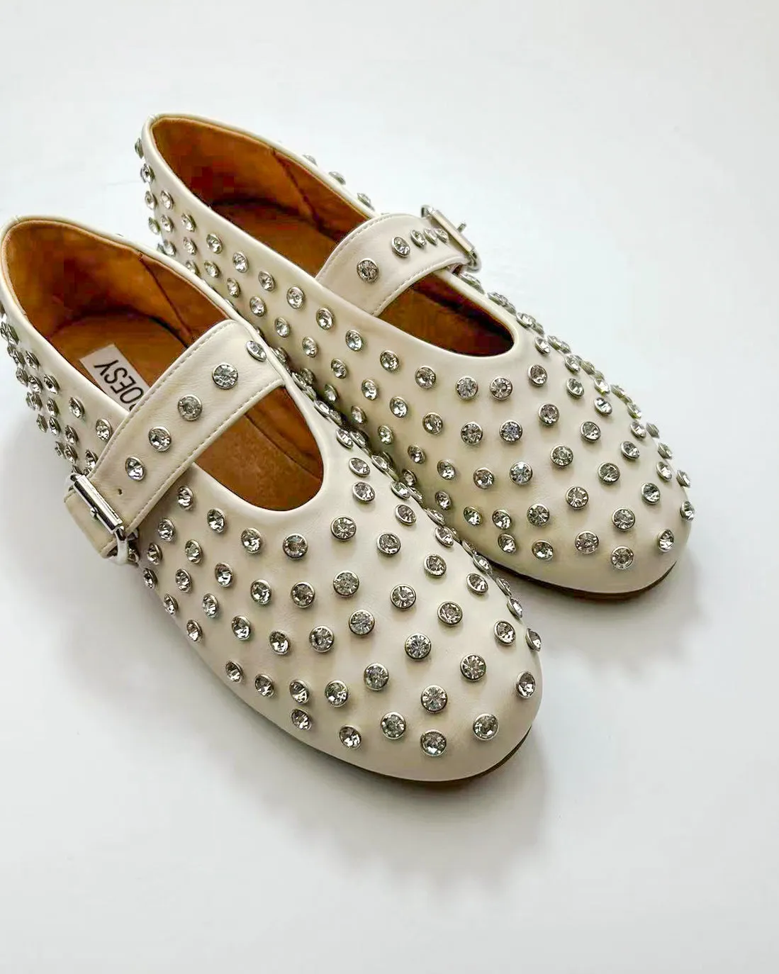 Round Toe Studs Mary Janes