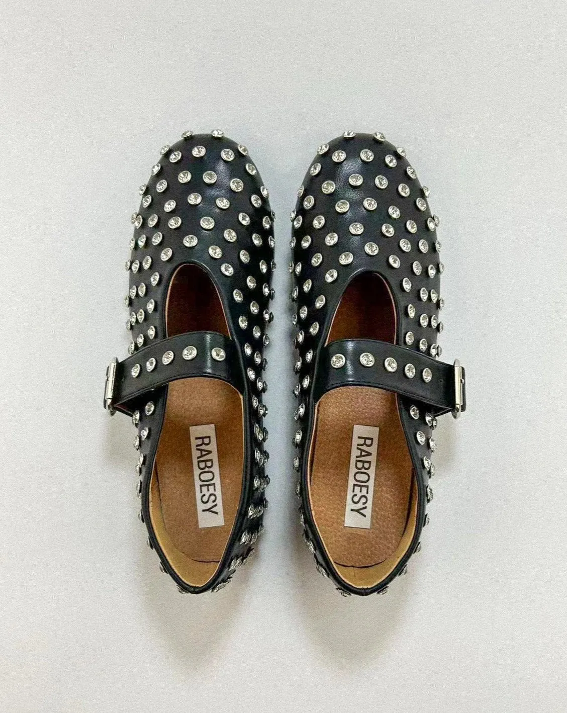 Round Toe Studs Mary Janes