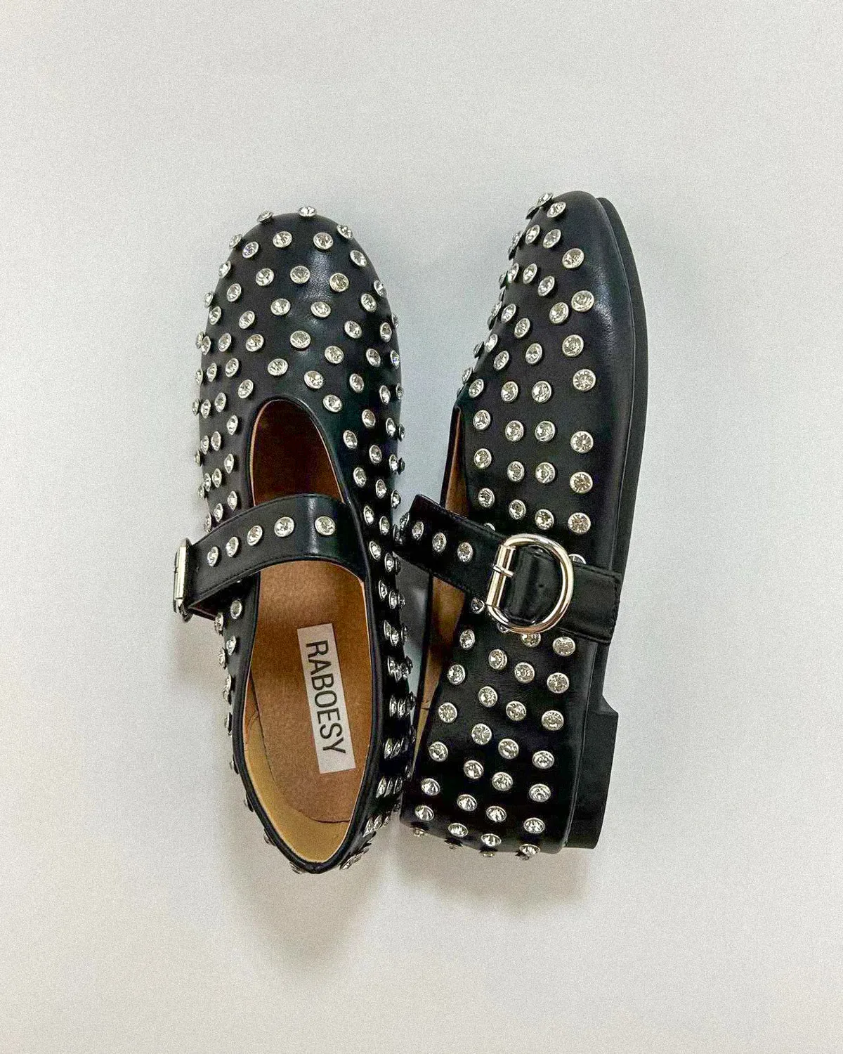 Round Toe Studs Mary Janes