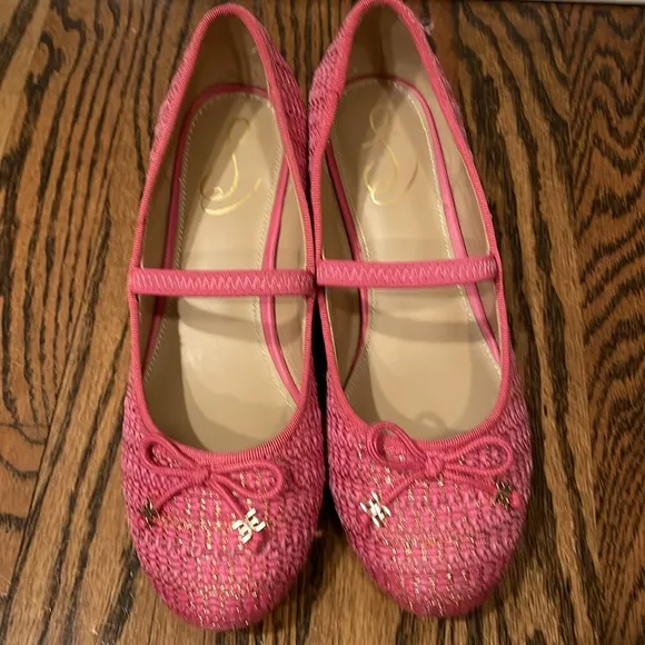 Sam EdelmanGirls' Tyra Boucle Bow Heel Mary Janes (Youth) NWT $80