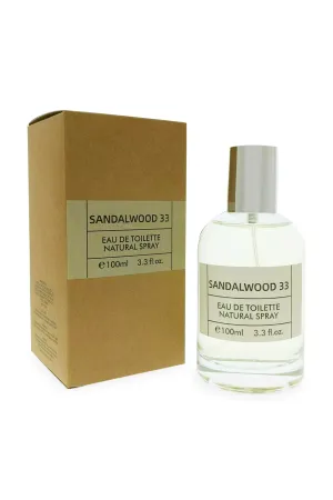 SANDAL WOOD 33 SPRAY PERFUME EAU DE TOILETTE FOR MEN & WOMEN- 100ML/3.3 FL.OZ.
