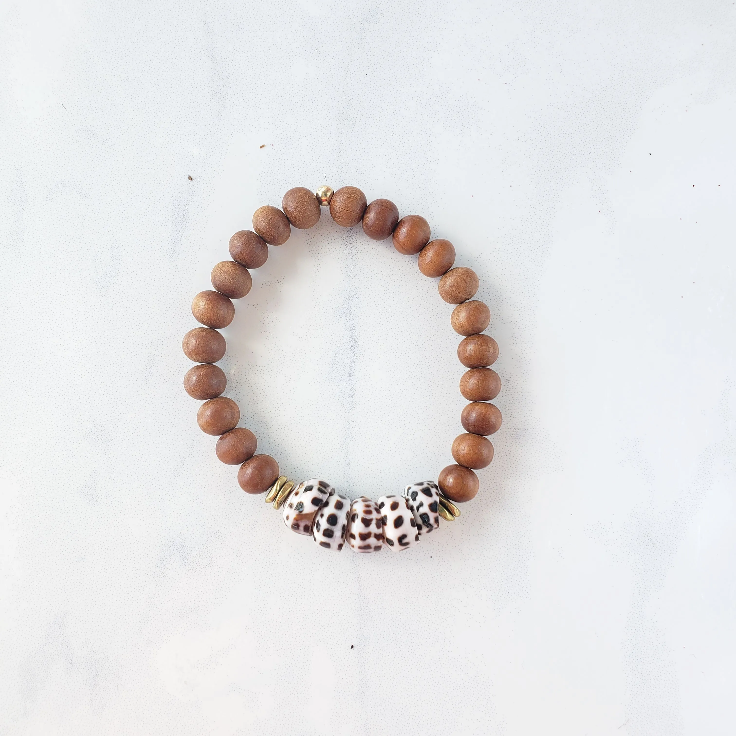Sandal wood   Shell bracelet
