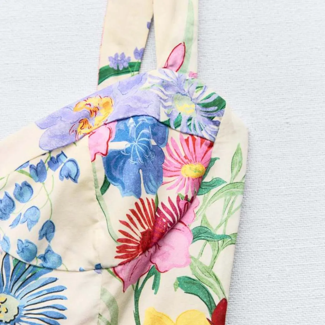 Shakira™ | Elegant Floral Print Dress