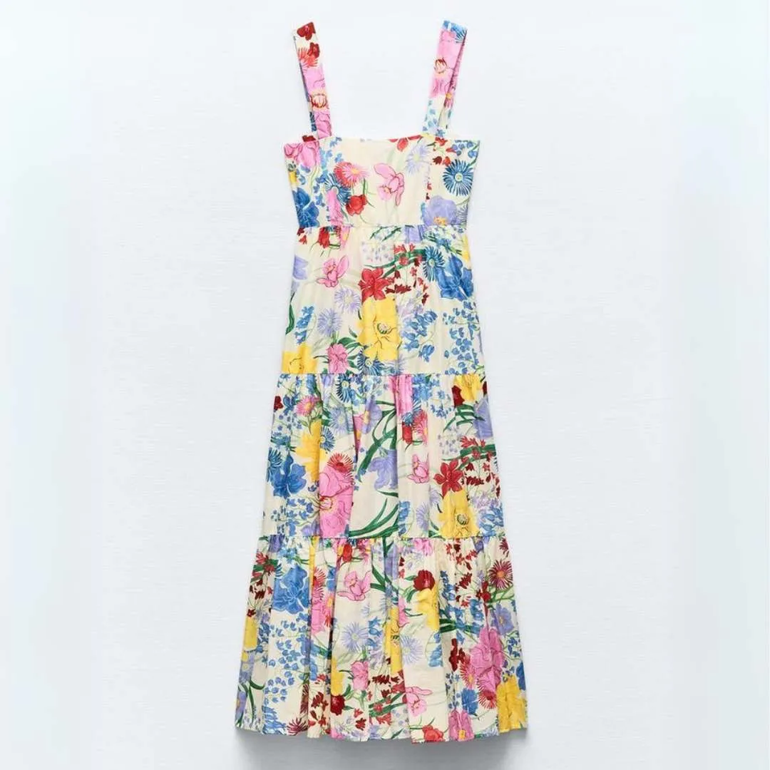 Shakira™ | Elegant Floral Print Dress