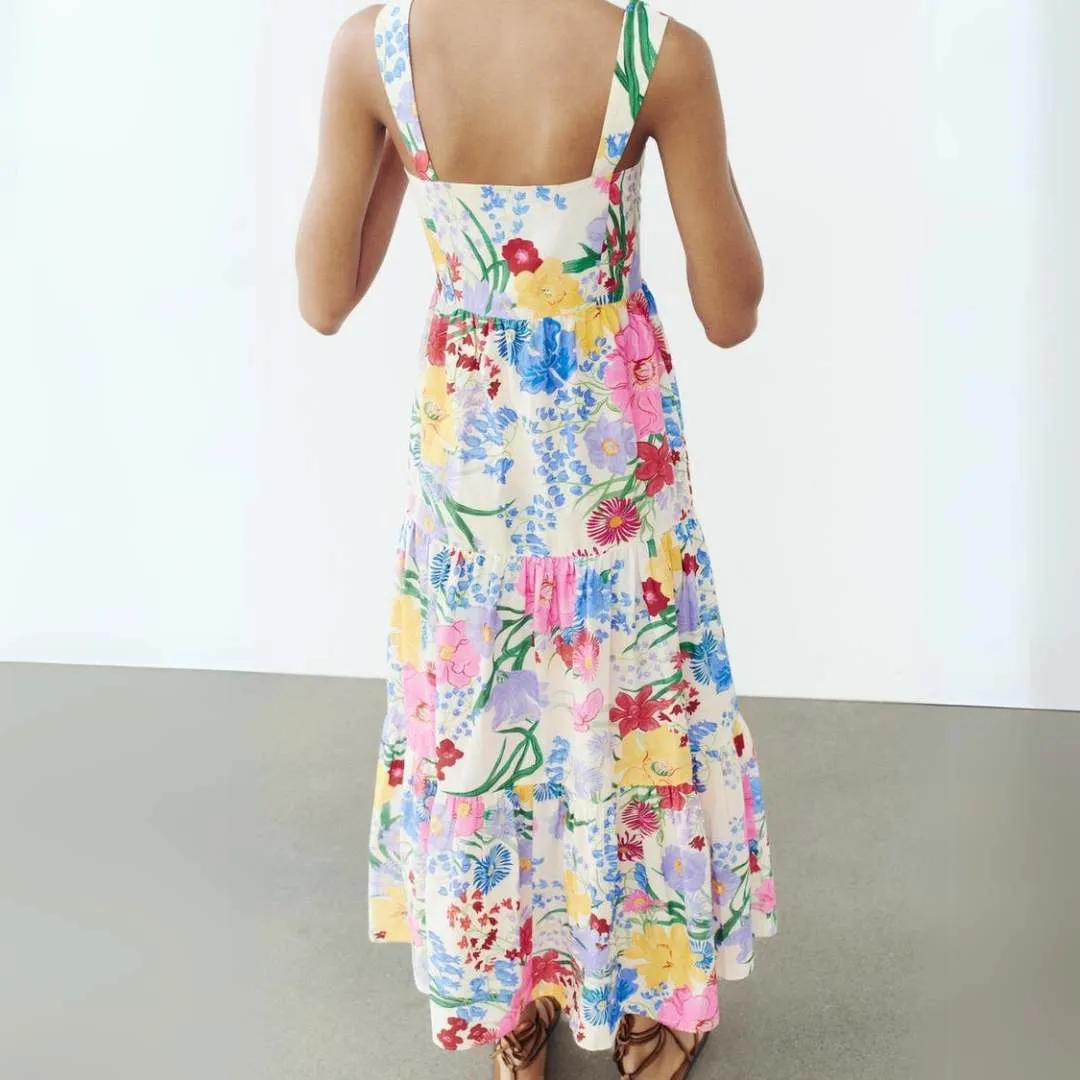 Shakira™ | Elegant Floral Print Dress