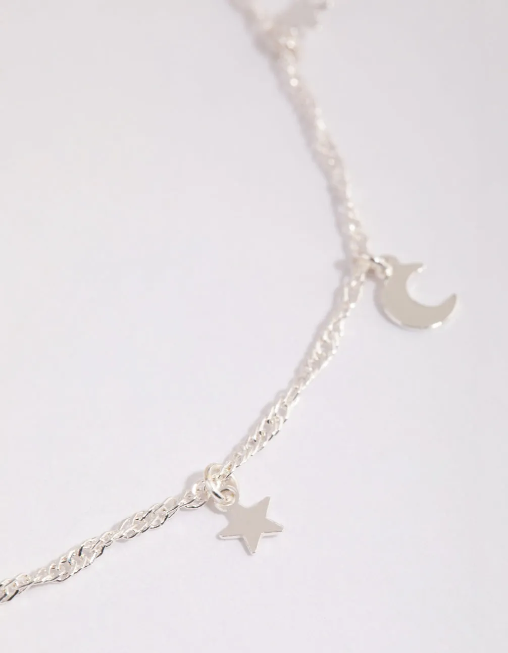 Silver Celestial Charm Anklet
