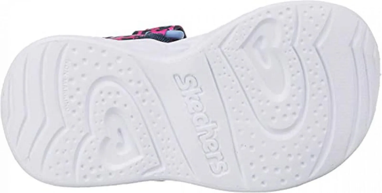 Skechers Girls' Lifestyle Lights Heart Savvy Cat Sandal Hot Pink / Blue 1